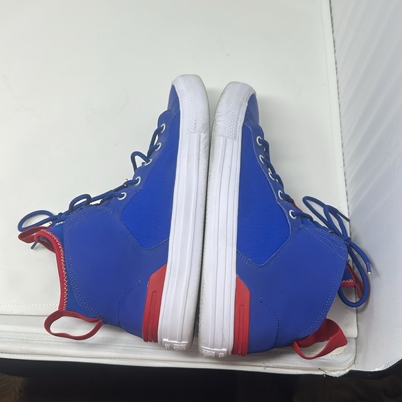 Chuck Taylor All Star Ultra Mid Blue Enamel Red Converse Sneakers Size 9 - Picture 5 of 7